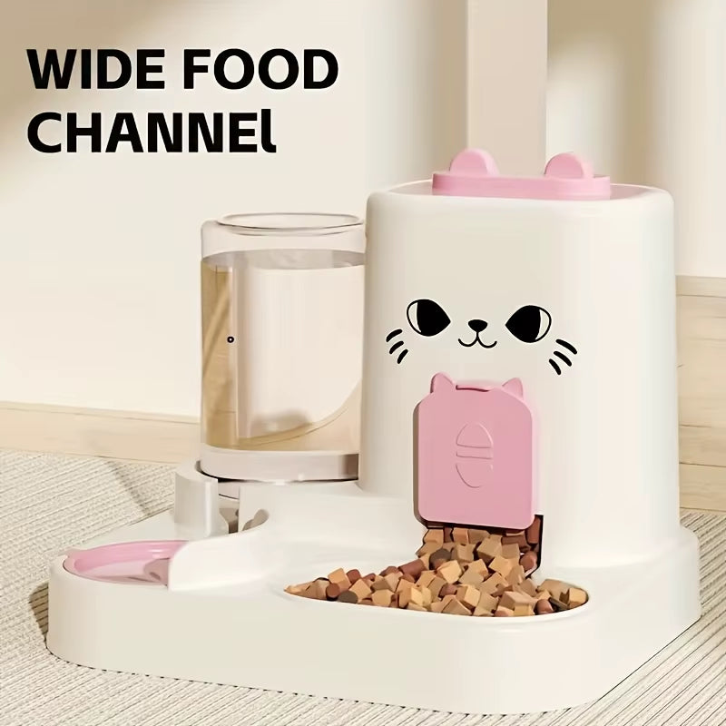 Pet Large-Capacity Feeder Integrated Automatic Water Dispenser Cat Food Bowl Dog Feeding Bowl Cat Bowl Dog Bowl Pet Supplies