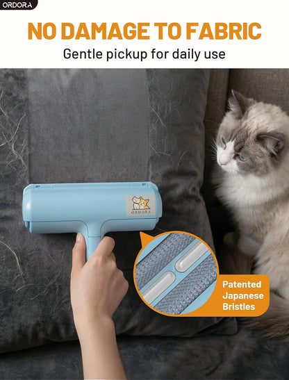 Pet Hair Removal Tool: Reusable Lint Roller for Pet Hair - Portable Pet Hair Remover - Dog and Cat Hair Remover for Couch, Bedding, Car, Rugs & Furniture, for Multi-Pet Homes (Blue)