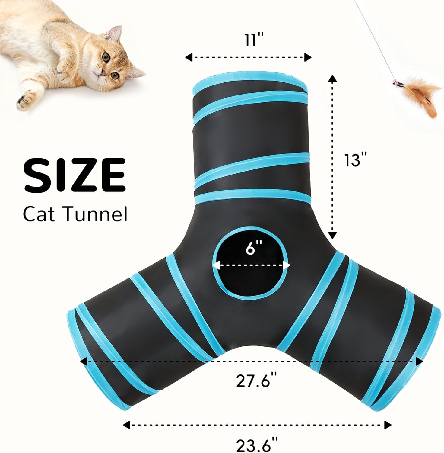 Pet Tunnel Tube Cat Toys, Cat Tunnels for Indoor Cats