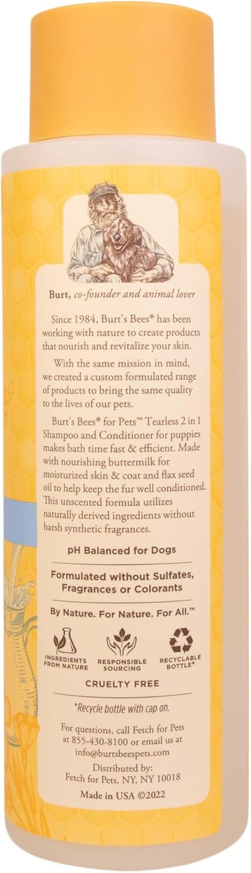Burts Bees Tearless Puppy Shampoo & Conditioner with Buttermilk, 16 Fl Oz