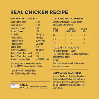 Rawboost, Dry Cat Food + Freeze Dried, Real Chicken, 10 Lb Bag