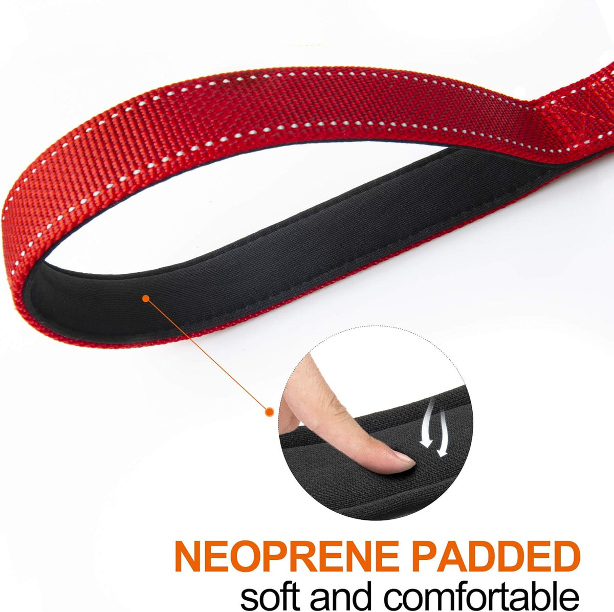 4FT 1IN Heavy Duty Dog Leash for Large Dogs with 2 Padded Handles