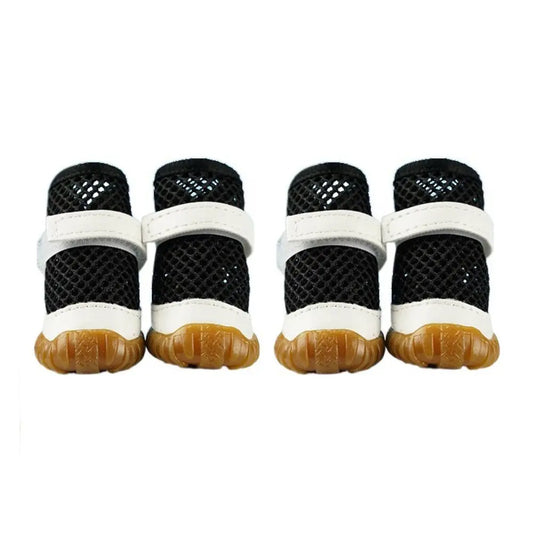 Pet Dog Breathable Net Shoes Summer Hollow Out Dog Shoes Outdoor Soft Anti-Slip for Small Dogs Chihuahua Teddy