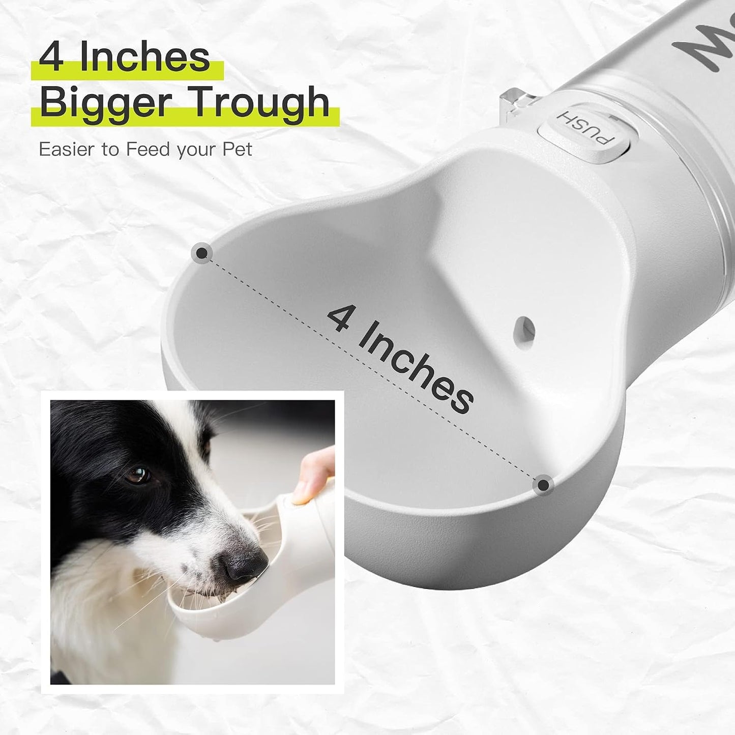 Portable Dog Water Bottle,Leak Proof Dog Travel Water Bottle with Poop Bag Dispenser for Walking,Hiking,On the Go Car Rides Pets Drinking