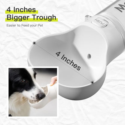 Portable Dog Water Bottle,Leak Proof Dog Travel Water Bottle with Poop Bag Dispenser for Walking,Hiking,On the Go Car Rides Pets Drinking
