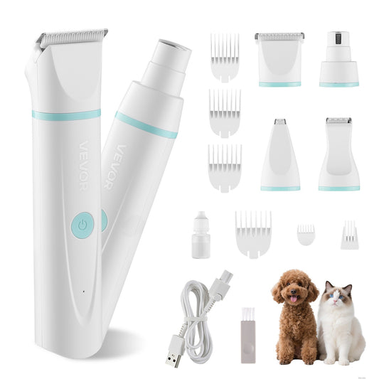 VEVOR Dog Clipper Trimmers Rechargeable Electric Pet Grooming Kit Quiet Cordless