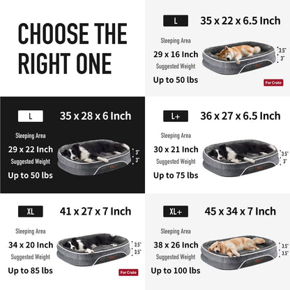 Luxury Brown Orthopedic Pet Bed for Medium Dogs – Removable Machine-Washable Plush Cover, 4-Sided Bolster, Non-Slip Base, Dimensions 35" x 28" x 6