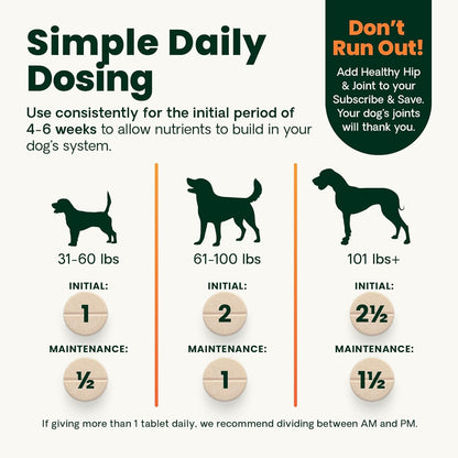 Ultimate Strength Healthy Hip & Joint for Dogs, 120 Tablets