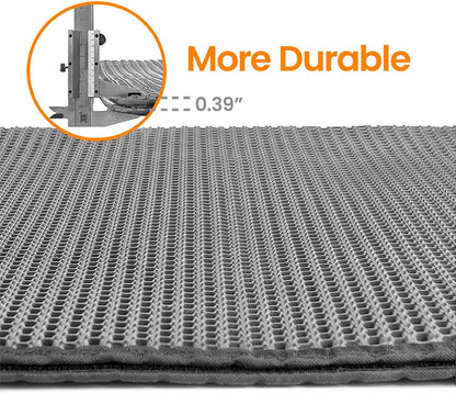 Cat Litter Mat Kitty Litter Trapping Mat 18” X17” Honeycomb Double Layer, Urine Waterproof, Easier to Clean, Litter Box Mat Scatter Control, Less Waste, Soft on Paws, Non-Slip