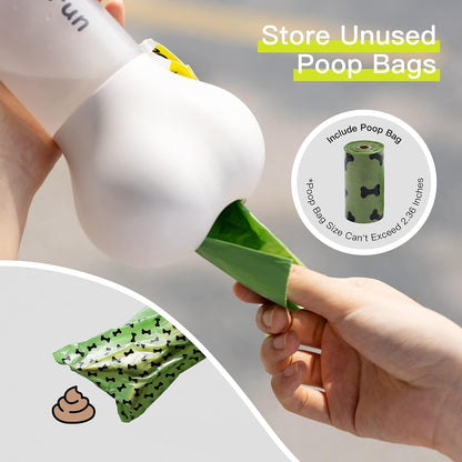 Portable Dog Water Bottle,Leak Proof Dog Travel Water Bottle with Poop Bag Dispenser for Walking,Hiking,On the Go Car Rides Pets Drinking
