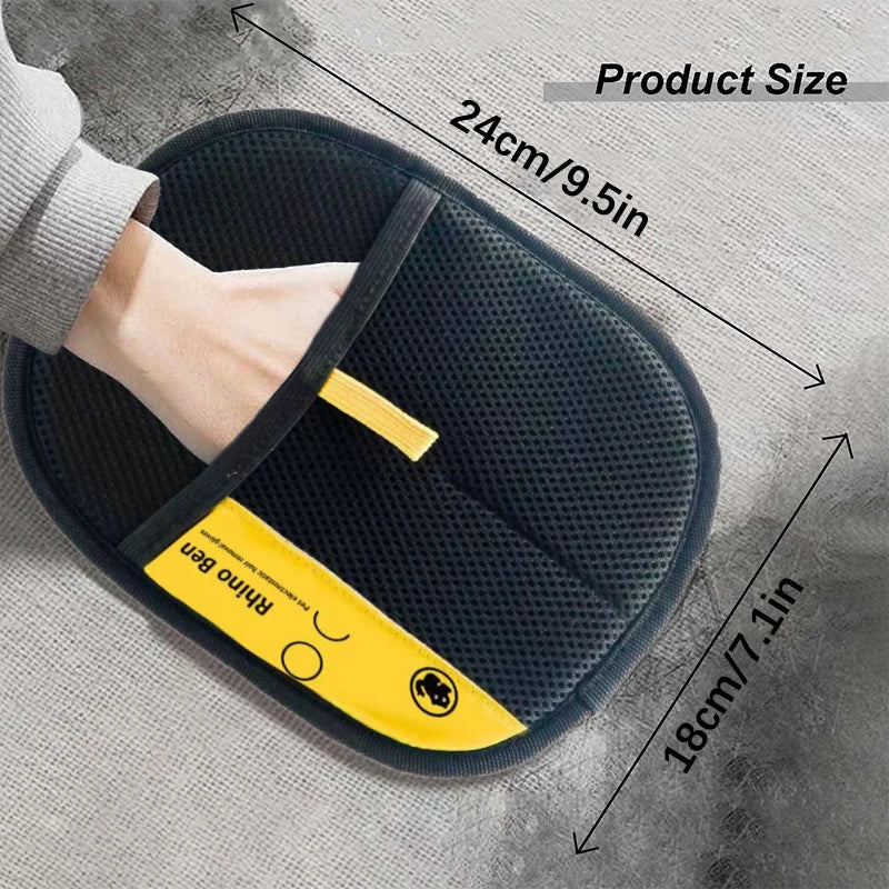 Upgraded Electrostatic Pet Hair Removal Glove for Cats and Dogs - Reusable Fur Remover for Furniture and Home Use
