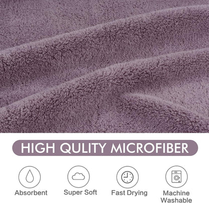 Dog Towel Absorbent Microfiber Pet Bath Towel for Dogs & Cats Purple