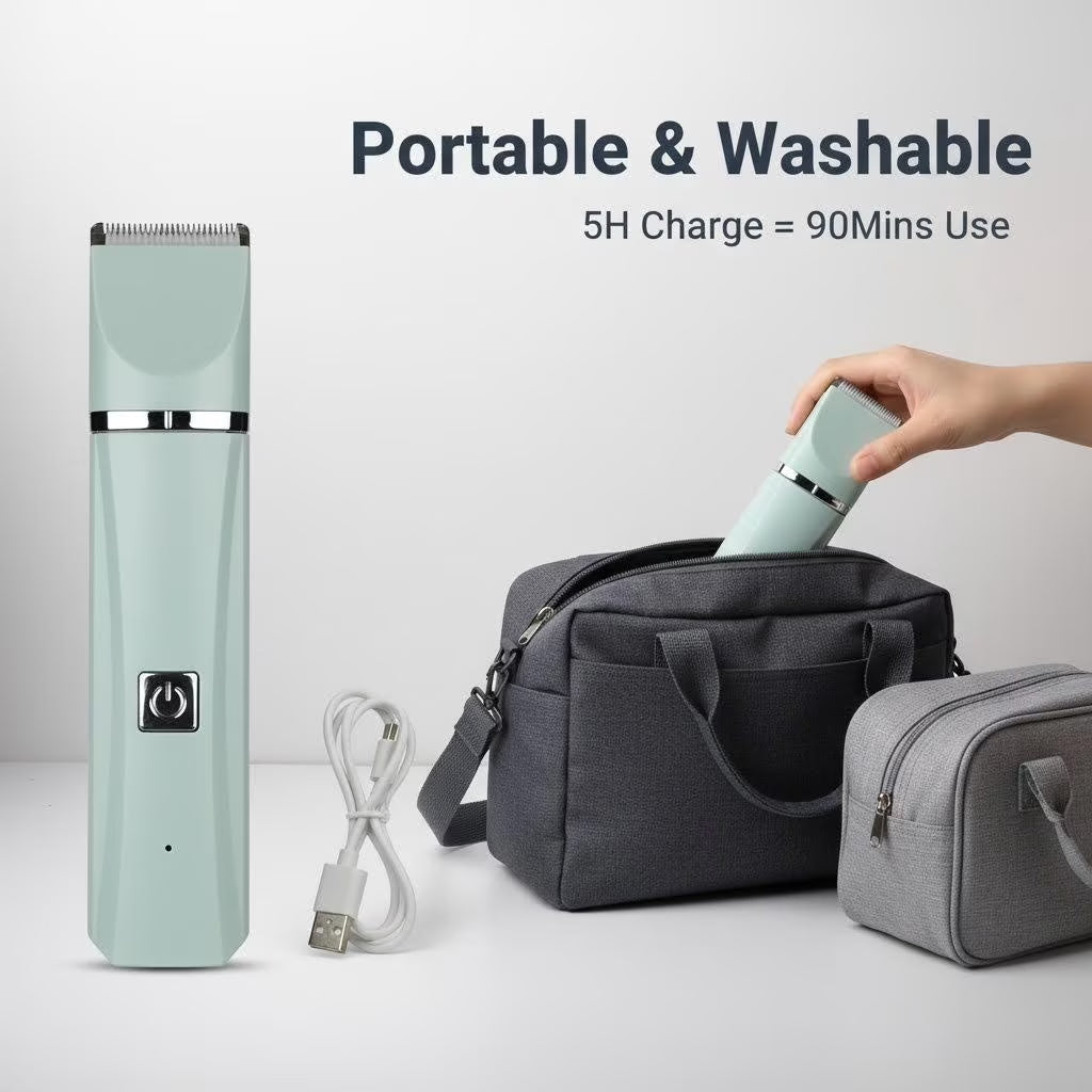 Dogs Hair Clippers Grooming Kit with Nail Grinder,  4 in 1 Cordless Electric Trimmer Low Noise USB Rechargeable Pet Clippers for Small and Large Dogs Cats Animals