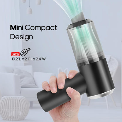 Mini Cordless Handheld Vacuum for Car, Keyboard, Laptop, Home, Black