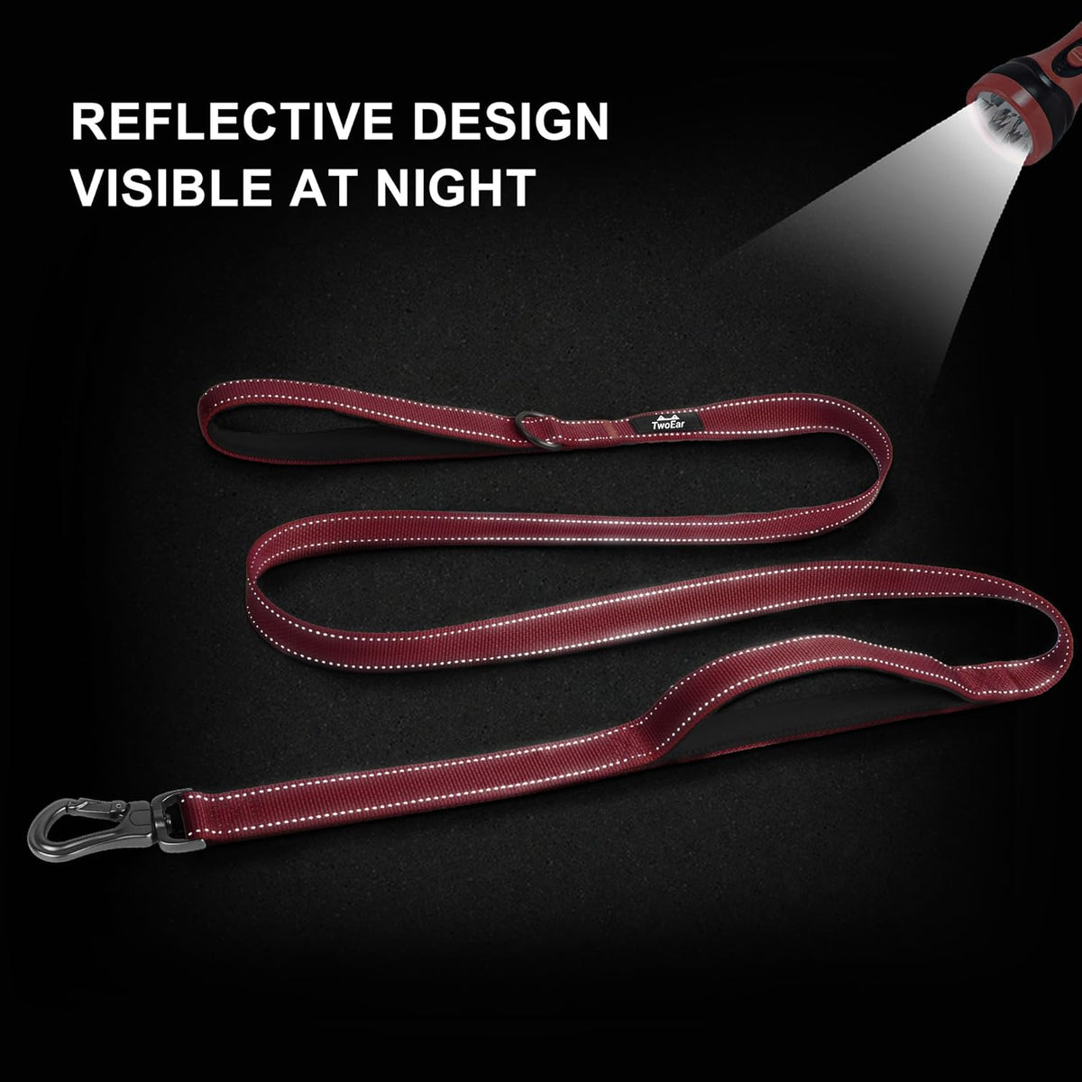 4FT 1IN Heavy Duty Dog Leash for Large Dogs with 2 Padded Handles