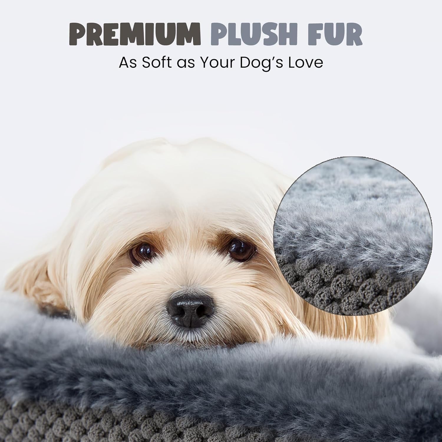 Orthopedic Memory Foam Dog Bed for Large Breeds, 48-Inch Oval Design with Removable Washable Cover, Bolstered Sides, and Non-Slip Bottom, Ideal for Senior Dogs, Gray
