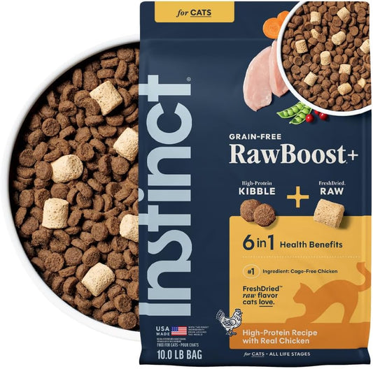 Rawboost, Dry Cat Food + Freeze Dried, Real Chicken, 10 Lb Bag