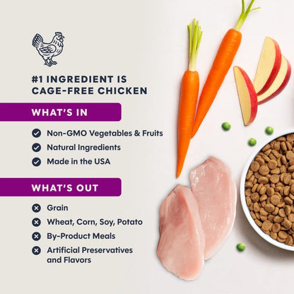 Original Kitten Dry Food, Raw Coated, Real Chicken, 4.5 Lb. Bag
