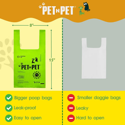 Poop Bags for Dogs, 200 Count, Unscented, Tie Handles Thick