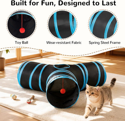 Pet Tunnel Tube Cat Toys, Cat Tunnels for Indoor Cats
