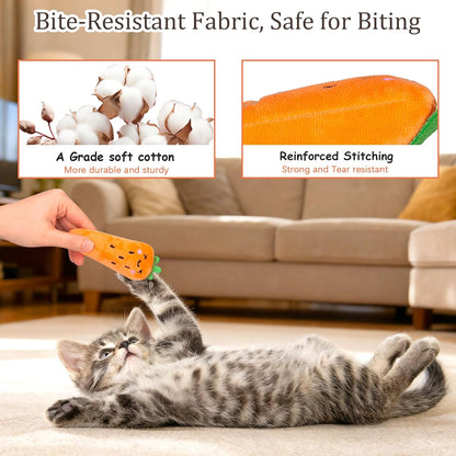Catnip Cat Toys for Indoor Cats, Vegetable Shape 5 Pack