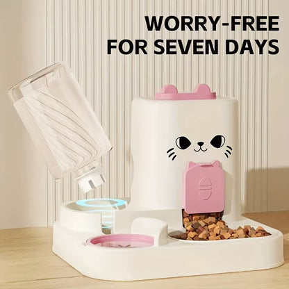 Pet Large-Capacity Feeder Integrated Automatic Water Dispenser Cat Food Bowl Dog Feeding Bowl Cat Bowl Dog Bowl Pet Supplies