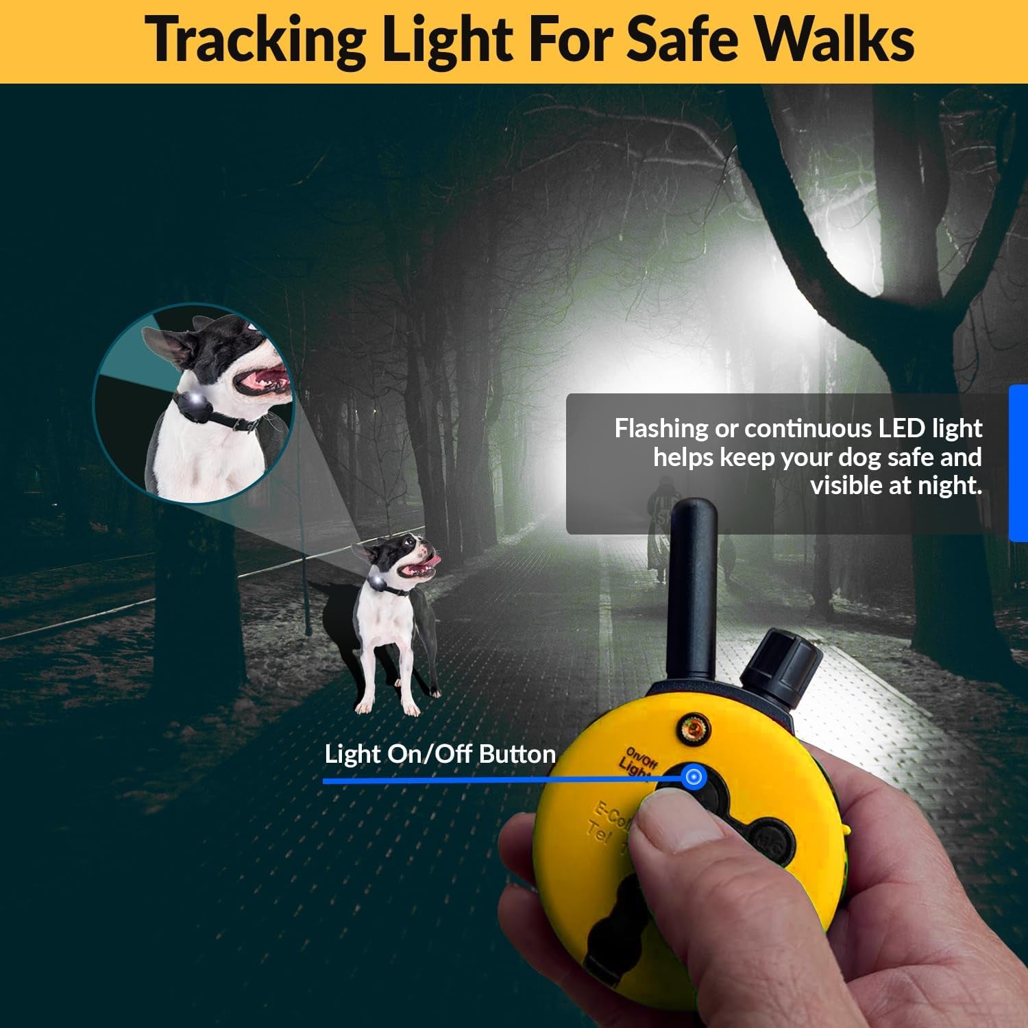 E-Collar ET-300 Mini  Dog Training Collar & Finger Clicker, Yellow